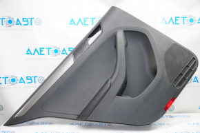 Door trim card rear left VW Jetta 11-18 USA black with black insert plastic, armrest leather, molding gray gloss type 1