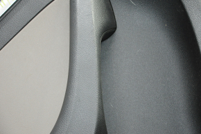Door trim card rear left VW Jetta 11-12 USA black with brown insert plastic, armrest leather, molding black structure, scratches