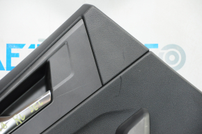 Door trim card rear left VW Jetta 19-21 black with beige insert plastic, armrest leather, scratches