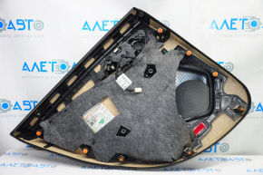 Door trim card rear right Mercedes CLA 14-19 black with black insert leather, armrest leather, tears