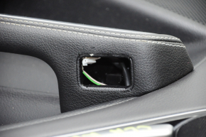 Door trim card rear right Mercedes CLA 14-19 black with black insert leather, armrest leather, tears