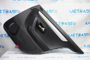 Door trim card rear right VW CC 08-17 black with black insert leather, armrest leather, molding gray scratch gloss, scratches