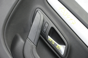 Door trim card rear right VW CC 08-17 black with black insert leather, armrest leather, molding gray scratch gloss, scratches