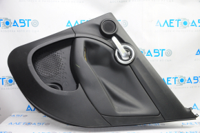 Door trim card rear right Fiat 500X 16-17 black with black insert leather, peeled leather, scratches