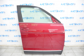 Door assembly front right VW Atlas 18-22 red LB3Z/I9, keyless, scratch