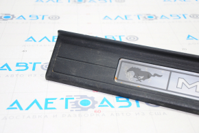 Door sill trim outer left Ford Mustang mk6 15-23 coupe, black with backlight, scratches