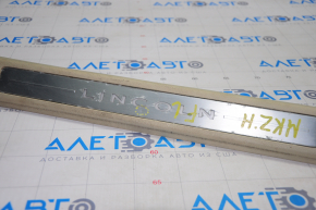 Door sill trim front left Lincoln MKZ 13-16 chrome with backlight beige, chrome peel, bump, scratch