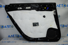 Door trim card rear right VW Passat b8 16-19 USA black with black insert leather, armrest leather, molding gray gloss