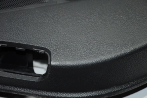 Door trim card rear right VW Passat b8 16-19 USA black with black insert leather, armrest leather, molding black scratch gloss, without overlay, without reflector, scratches, bumps
