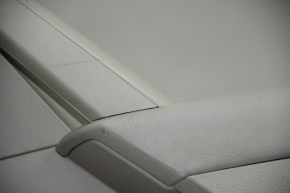Door trim card rear right VW Passat b7 12-15 USA beige with beige insert leather, armrest leather, molding gray scratch gloss, tears, scratches