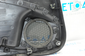 Door trim card rear right VW Passat b7 12-15 USA black with black insert leather, armrest leather, molding gray scratch gloss, break crepe, scratches