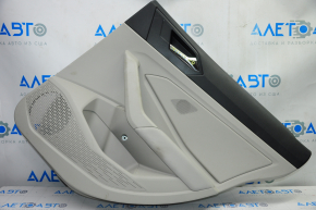 Door trim card rear right VW Jetta 19-24 gray with gray insert plastic, armrest leather, scratches