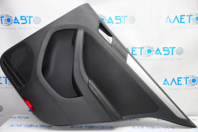 Door trim card rear right VW Jetta 11-18 USA black with black insert leather, armrest leather, molding gray gloss type 2, scratches