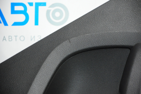 Door trim card rear right VW Jetta 11-18 USA black with black insert leather, armrest leather, molding gray gloss type 2, scratches