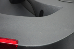 Door trim card rear right VW Jetta 11-18 USA black with black insert leather, armrest leather, molding gray gloss type 2, scratches