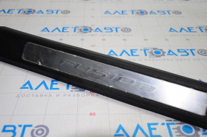Door sill trim front left Ford Fusion mk5 13-16 black with chrome insert, chrome peeling, scratches