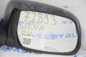 Right side mirror assembly for Toyota Sienna 2004-2010, 6 pins, structure, melted housing, scratches, cut wires
