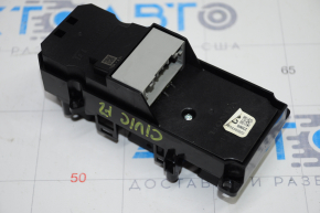 Front left window lift control Honda Civic X FC 16-21 4d black, 2 auto, without keyless