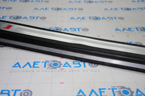 Door sill outer front left Audi Q5 8R 09-17 S line black with chrome, bent chrome, broken fastener, scratches