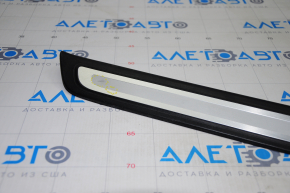 Door sill outer front left Audi Q5 8R 09-17 black with chrome, broken crepe, bumps, rubbed