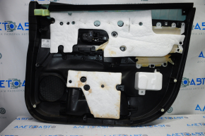 Door trim card front left Mitsubishi Outlander 14-18 black with black insert cloth, molding gray under carbon structure, for dry cleaning
