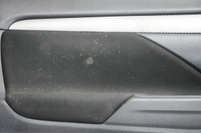 Door trim card front left Mitsubishi Outlander 14-18 black with black insert cloth, molding gray under carbon structure, for dry cleaning