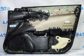 Door trim card front left Honda Civic X FC 16-21 4d cloth black with beige insert plastic, scratches, for dry cleaning, pokes