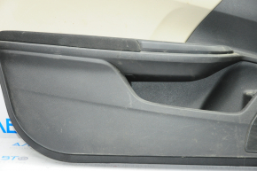 Door trim card front left Honda Civic X FC 16-21 4d cloth black with beige insert plastic, scratches, for dry cleaning, pokes