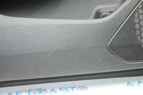 Door trim card front left Honda Accord 18-18 black with gray insert leather, armrest leather, scratches