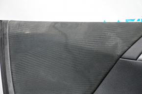 Door trim card front left Honda Accord 13-15 black with black insert cloth, armrest cloth, handle molding type 1, scratches, dry-cleanable, without reflector
