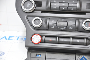 Ford Mustang mk6 15 climate and monitor control panel - under a small monitor, scratches on buttons and overlay