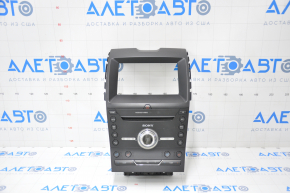 Radio and climate control panel Ford Edge 15-18 SONY, auto, dual zone with heating and ventilation, scratches on the overlay