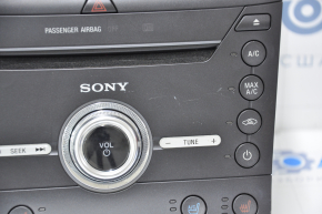 Radio and climate control panel Ford Edge 15-18 SONY, auto, dual zone with heating and ventilation, scratches on the overlay