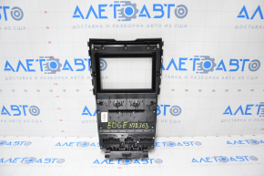 Radio and climate control panel Ford Edge 15-18 auto, dual zone for a large monitor, with heating, scratches and abrasions on the overlay