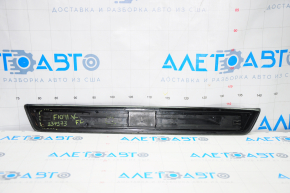 Door sill outer front left BMW 5 F10 11-16 broken fastener, scratches, missing chrome trim BMW