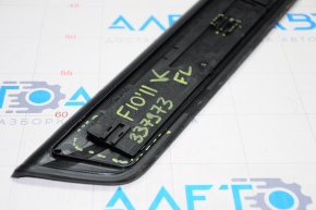 Door sill outer front left BMW 5 F10 11-16 broken fastener, scratches, missing chrome trim BMW
