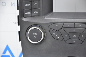 Radio and climate control panel Ford Edge 15-18 auto, dual zone for a small monitor, scuffs and scratches on the overlay