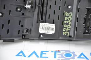 Radio and climate control panel Ford Edge 15-15 manual worn overlay, peeled chrome