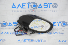 Right side mirror complete Lexus LS460 07-09 prerest 14 pins, black, painted, broken mirror frame, dented, mirror