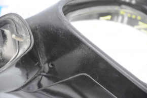 Right side mirror complete Lexus LS460 07-09 prerest 14 pins, black, painted, broken mirror frame, dented, mirror