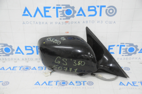 Right side mirror assembly for Lexus GS300 GS350 GS430 GS450h 06-07, 14 pins, heated, black