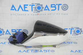 Left side mirror assembly Lexus LS500 18-20 15 pins, BSM, white, broken mount