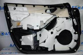 Door trim card front right Mazda 6 13-15 black with black insert cloth, armrest leather, tear, scratches
