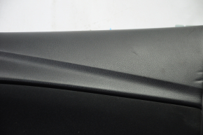 Door trim card front right Mazda 6 13-15 black with black insert cloth, armrest leather, tear, scratches
