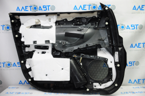 Door trim card front right Mazda CX-9 16- black with black insert leather, armrest leather, upper insert brown leather, BOSE, scratches