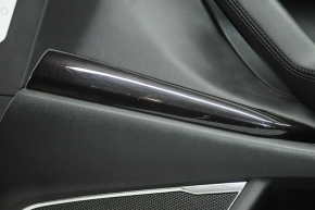 Door trim card front right Mazda CX-9 16- black with black insert leather, armrest leather, upper insert brown leather, BOSE, scratches