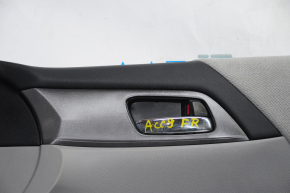 Door trim card front right Honda Accord 13-15 gray with gray insert velour, armrest velour, handle molding type 1, for dry cleaning
