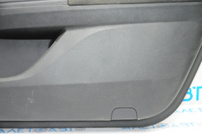 Door trim card front right Honda Accord 13-15 black with black insert velour, armrest velour, handle molding type 1, scratches, for dry cleaning