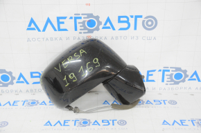 Right side mirror assembly for Nissan Versa 1.8 10-12 3-pin, black