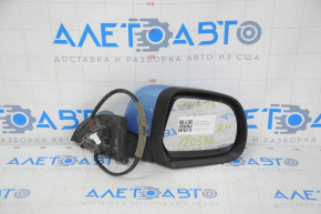 Side mirror right complete Nissan Leaf 11-12 3 pins, blue